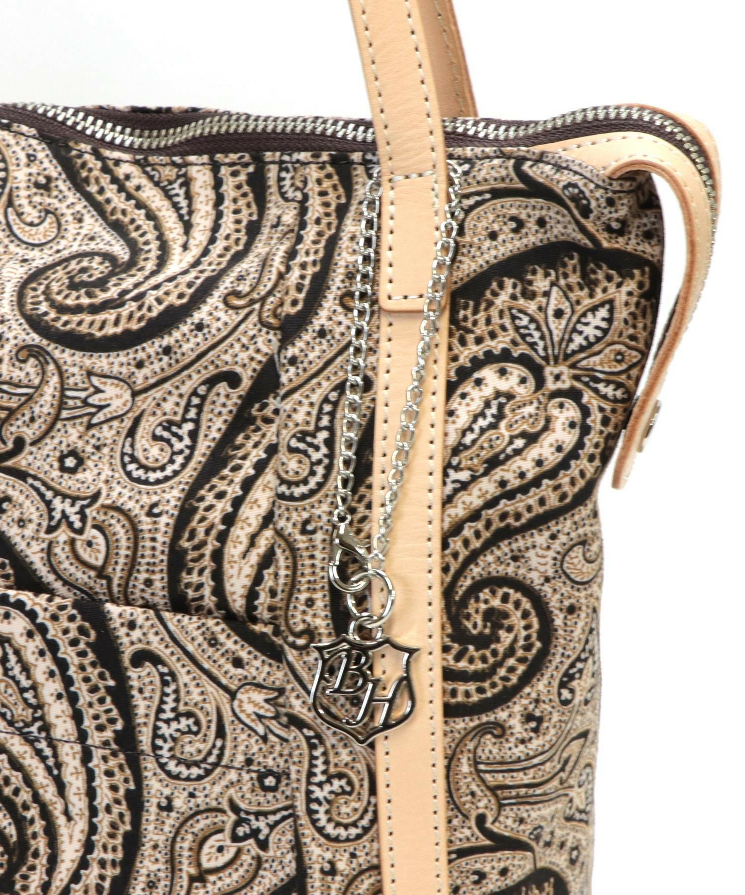 Bermosa]日本製 本革使用 ペイズリー柄トートバッグ | トートバッグ