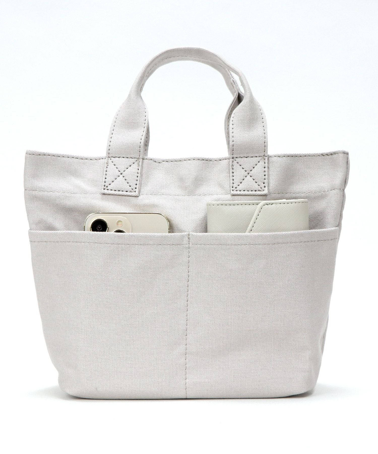 relac]フロントダブルポケット 帆布ミニトートバッグ | トートバッグ