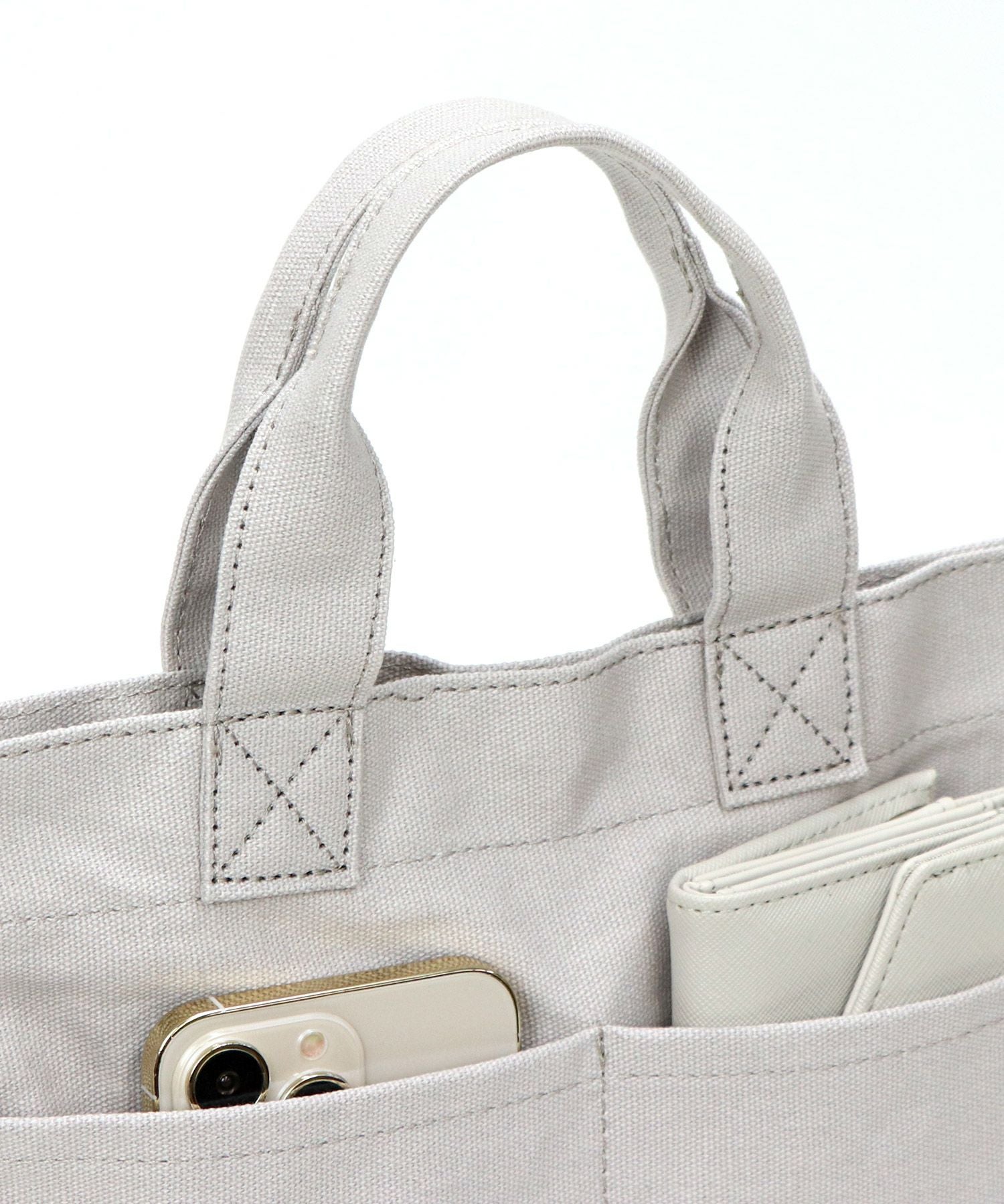 relac]フロントダブルポケット 帆布ミニトートバッグ | トートバッグ