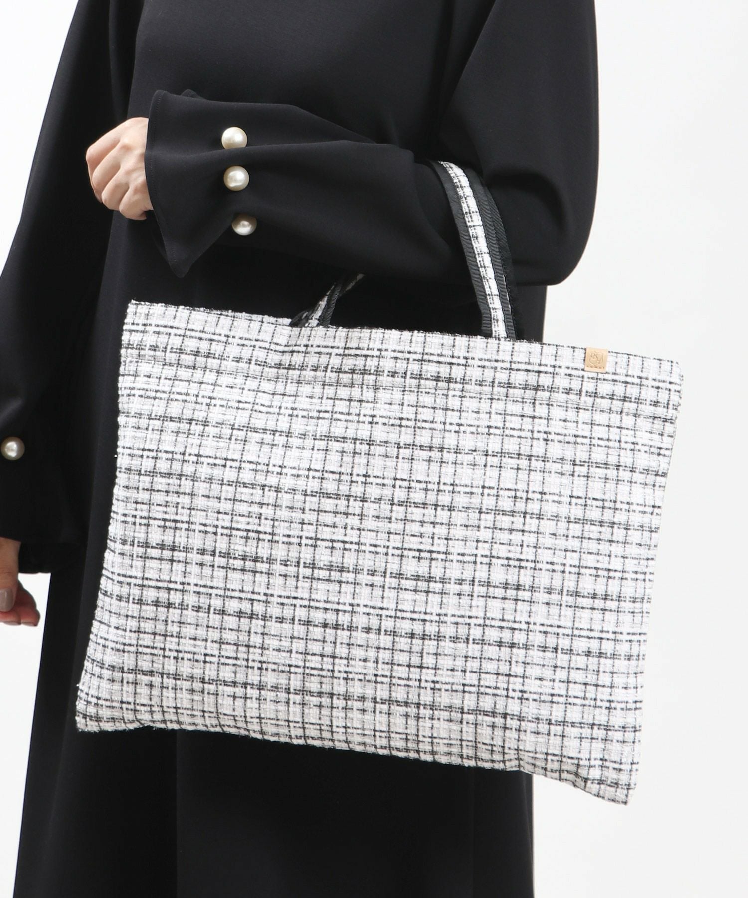 relac]A4サイズ ラメ感ツイード素材 トートバッグ | トートバッグ