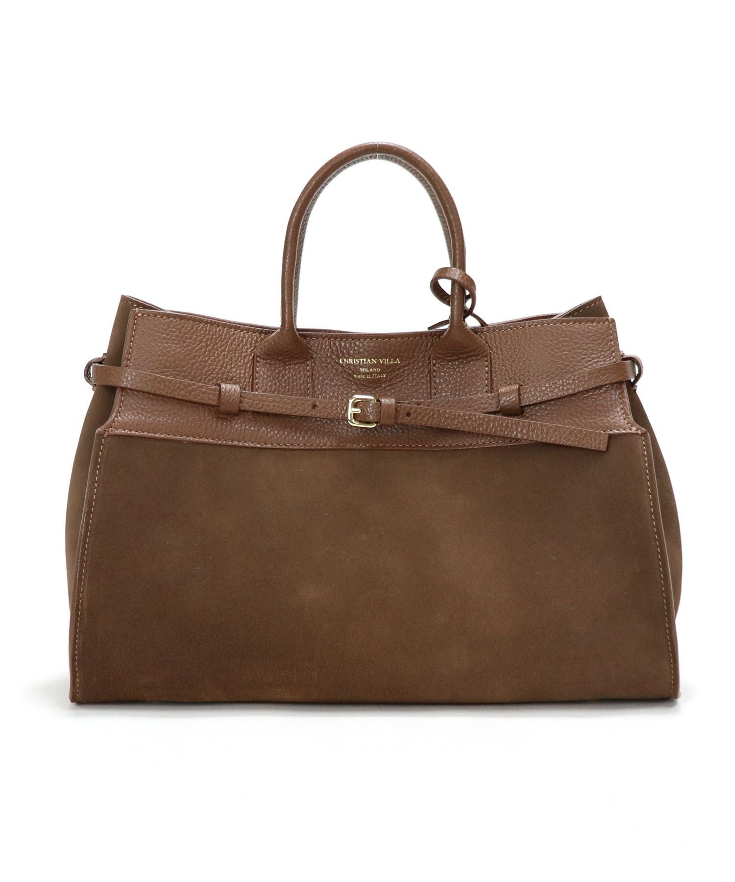 CHRISTIAN VILLA】 イタリア製 2WAY カーフレザー×カーフスエード