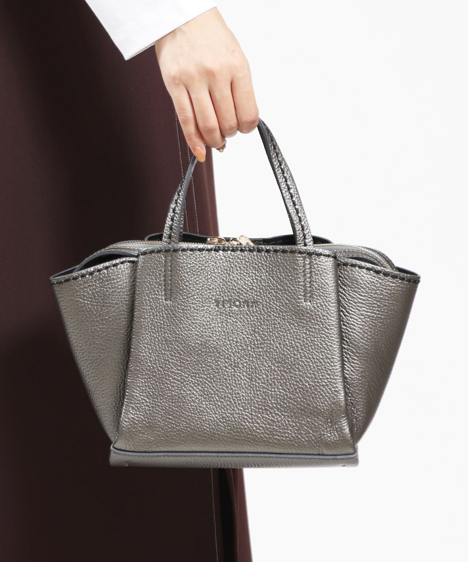 VISONA'】 イタリア製 フルグレインレザー 2WAYトートバッグ | トート