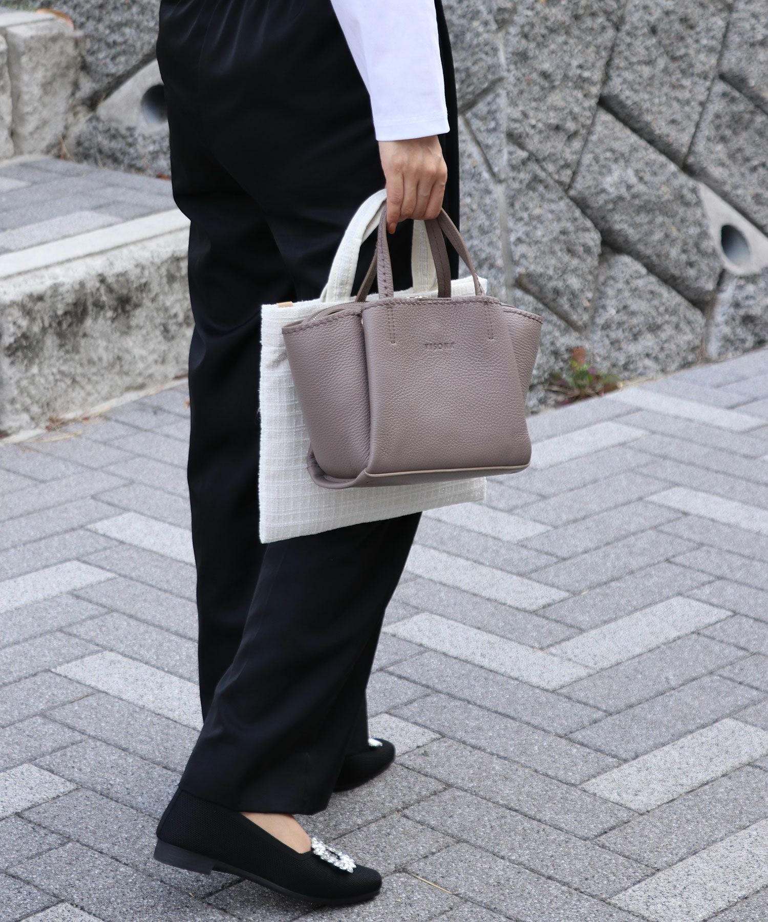 VISONA'】 イタリア製 フルグレインレザー 2WAYトートバッグ | トート