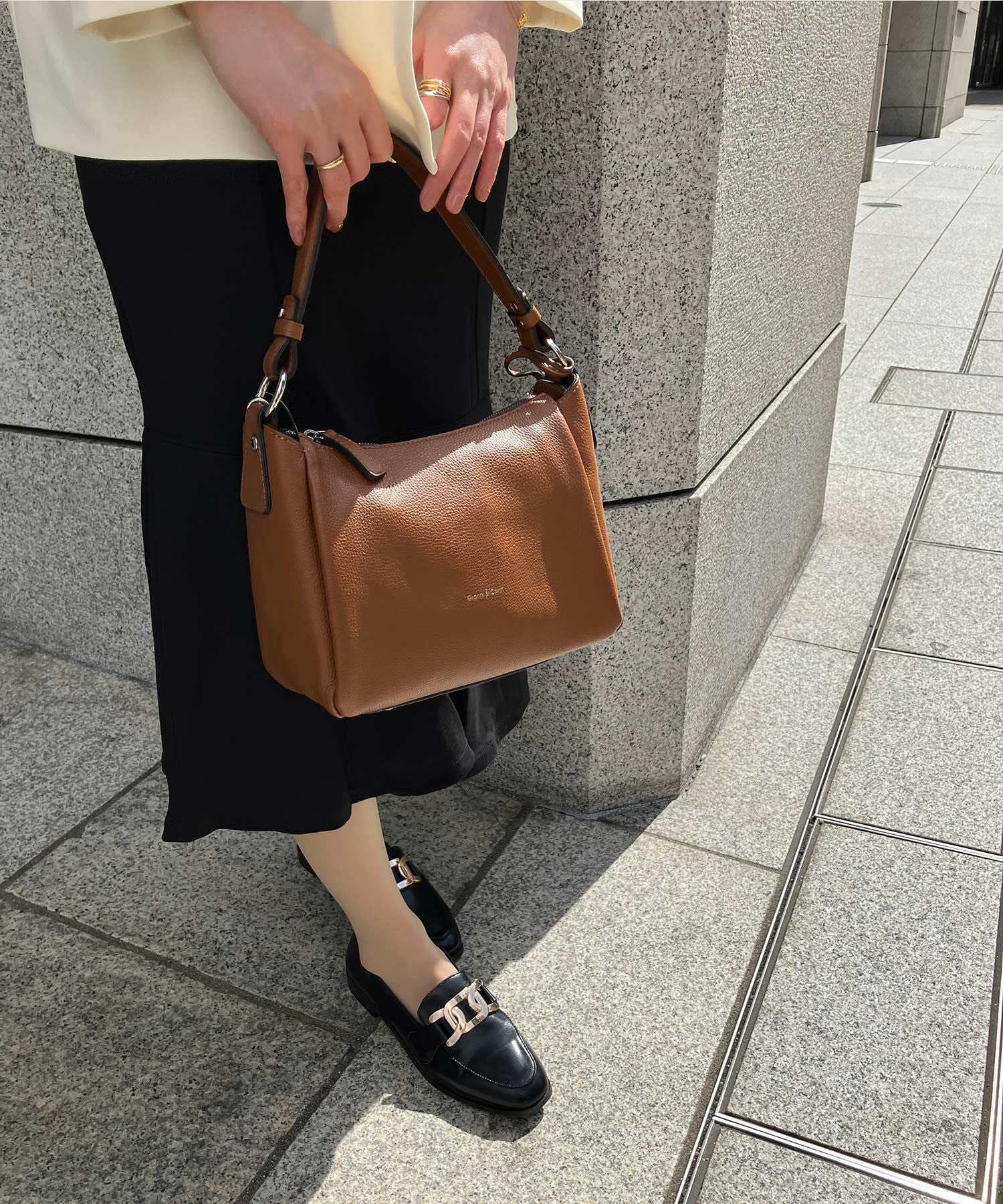 Gianni Conti】 イタリア製 本革 ワンショルダー 2WAYショルダーバッグ