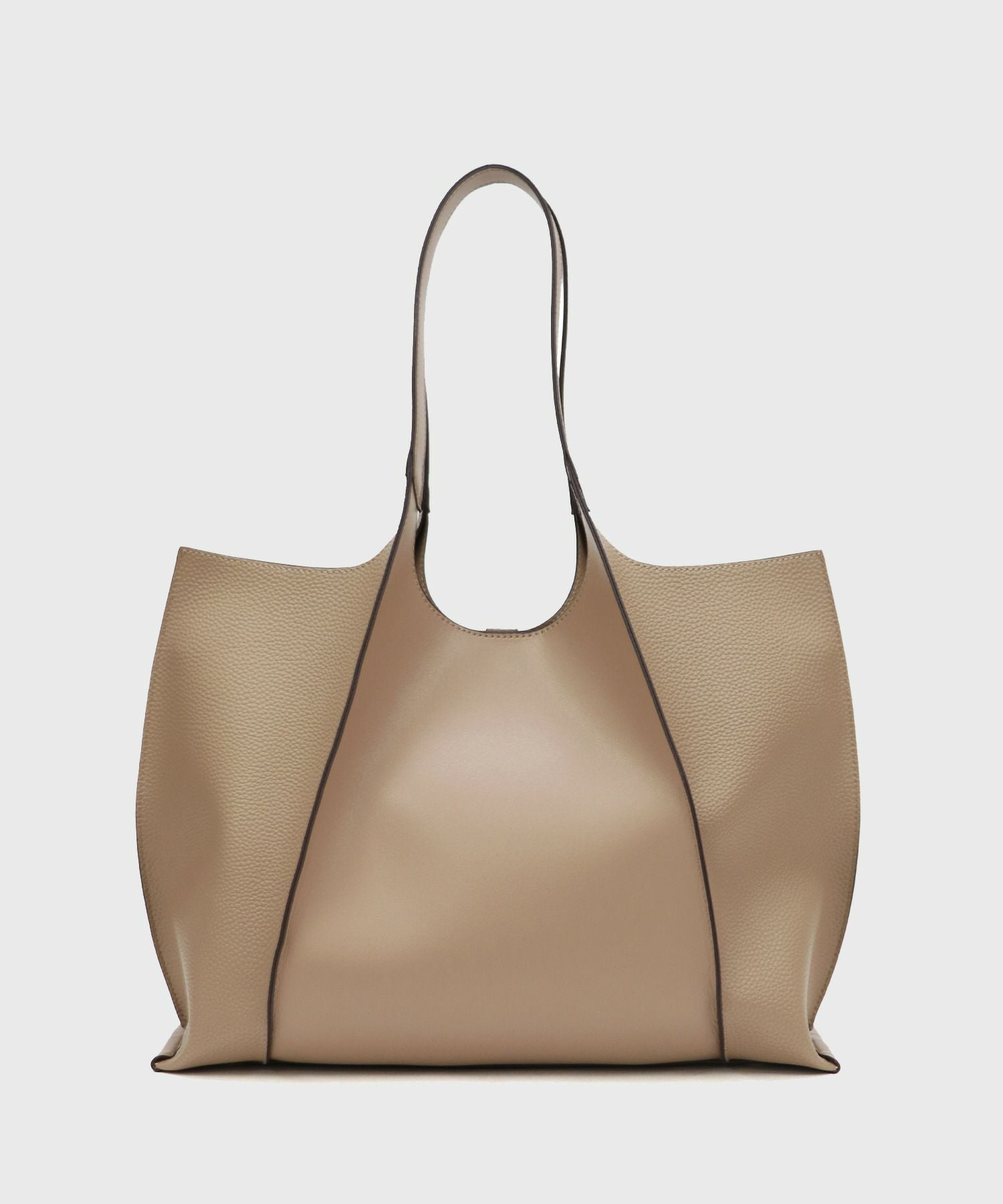 Bermosa]前後あおりポケット A4収納可 底鋲付き自立トートバッグ