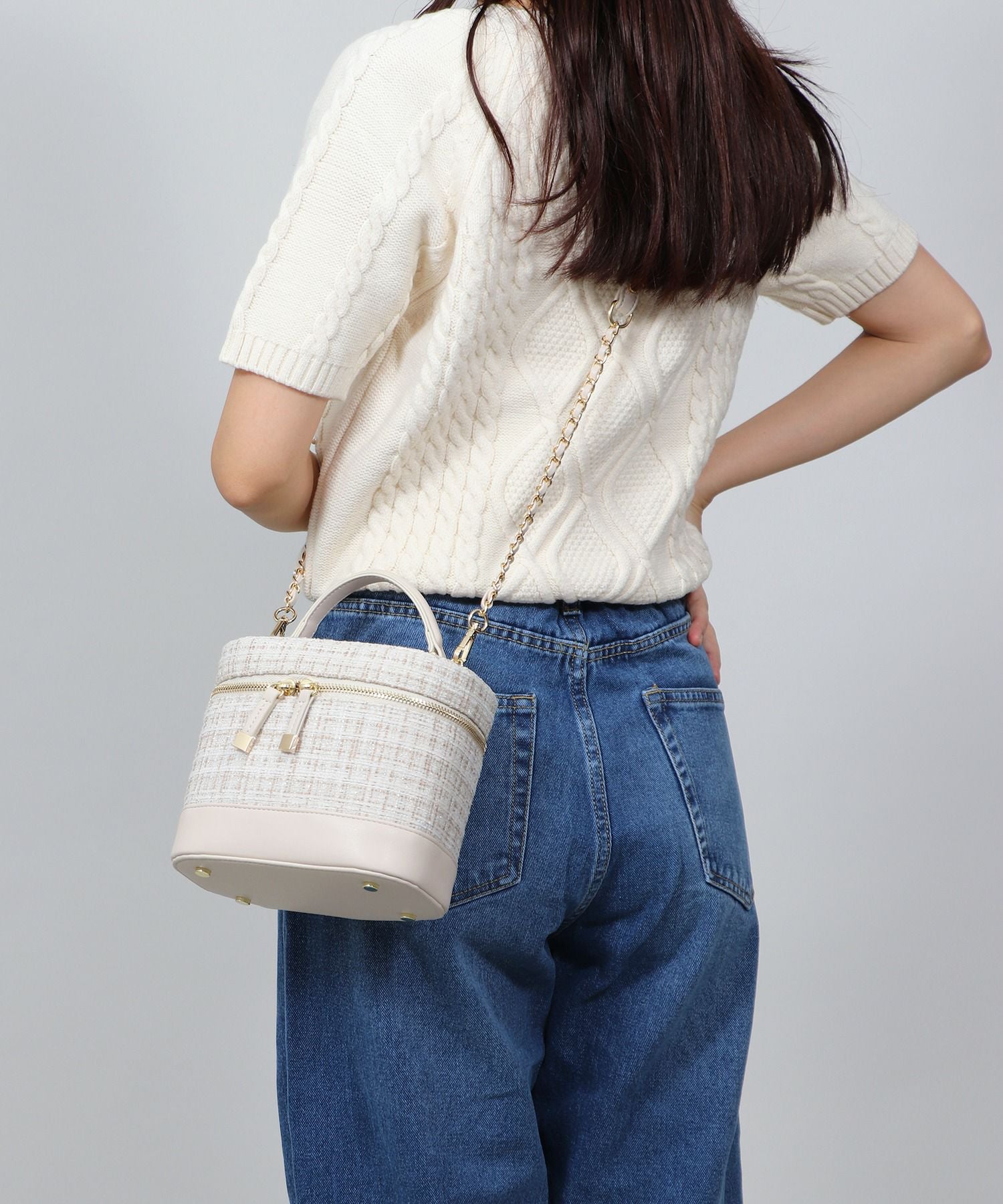 Bermosa]ツイード バニティバッグ チェーンショルダー | ショルダー