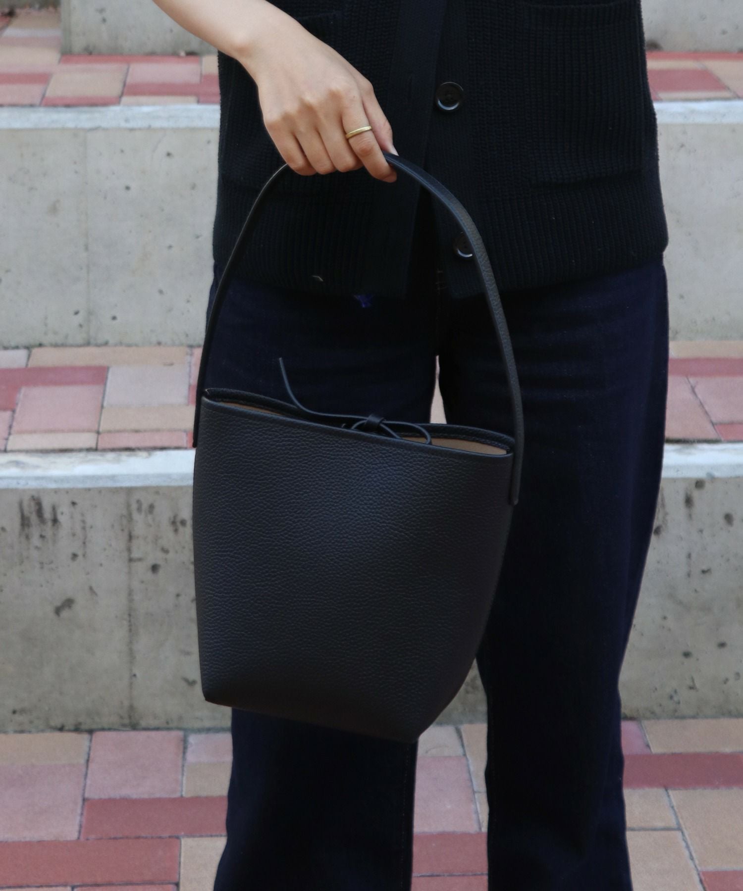 relac]本革 バケツ型 インバッグ付き トートバッグ | トートバッグ