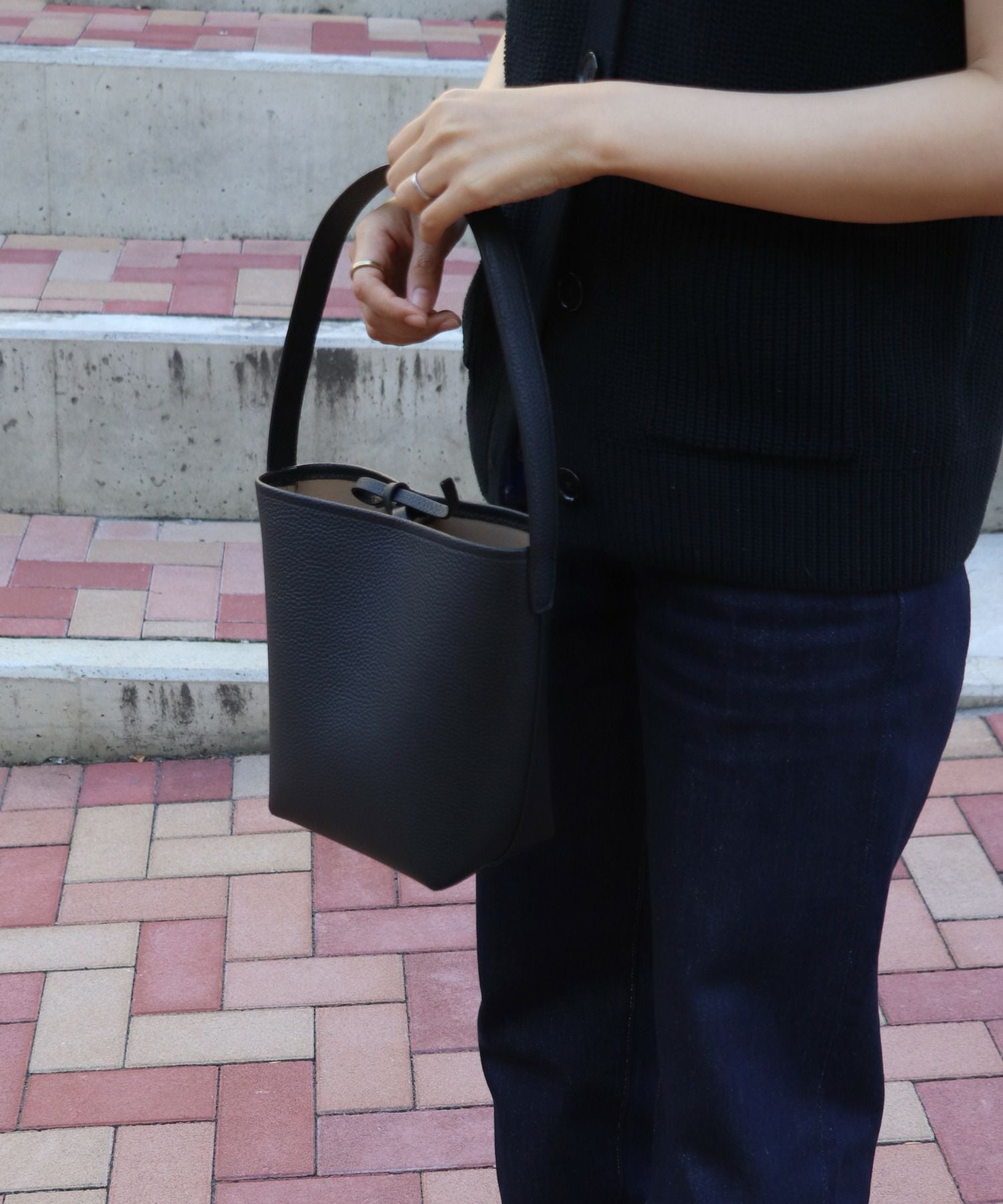 relac]本革 バケツ型 インバッグ付き トートバッグ | トートバッグ