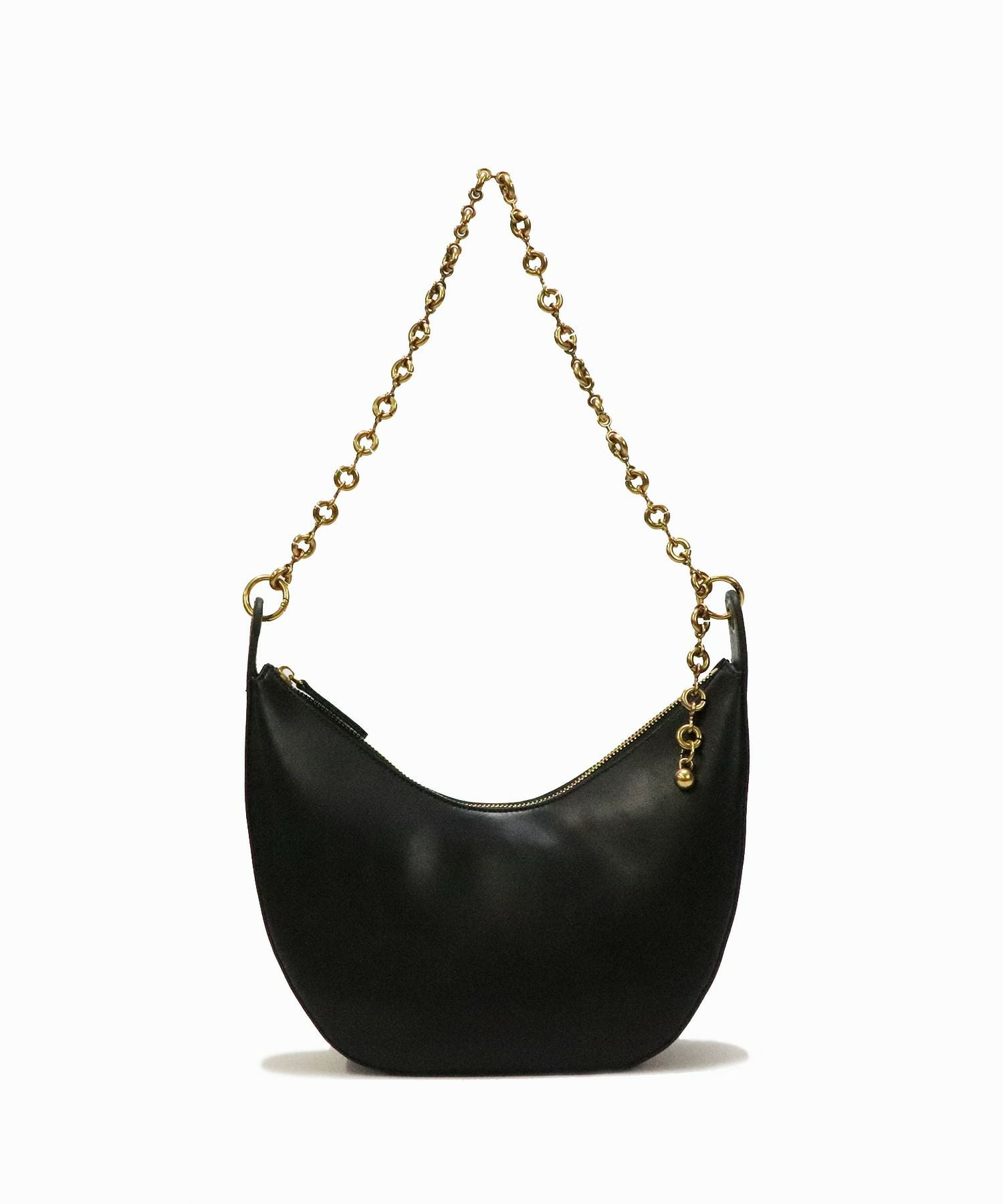 バーバリー ハーフムーン チェーン ショルダーバッグ ポシェット レザー 黒 極美品BURBERRY ハーフムーン ワンショルダー ノバチェック レザー黒