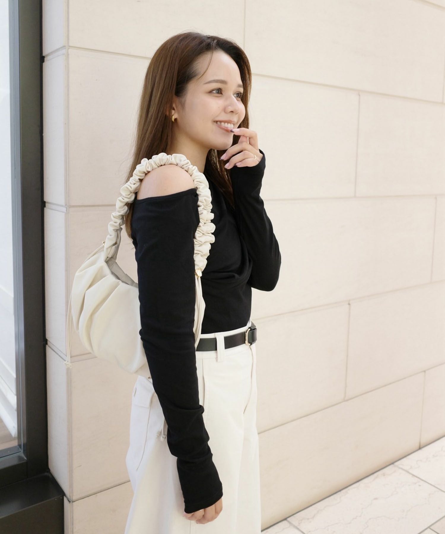 rio様コラボアイテム】 ドローストリングショルダー 2WAYミニバッグ