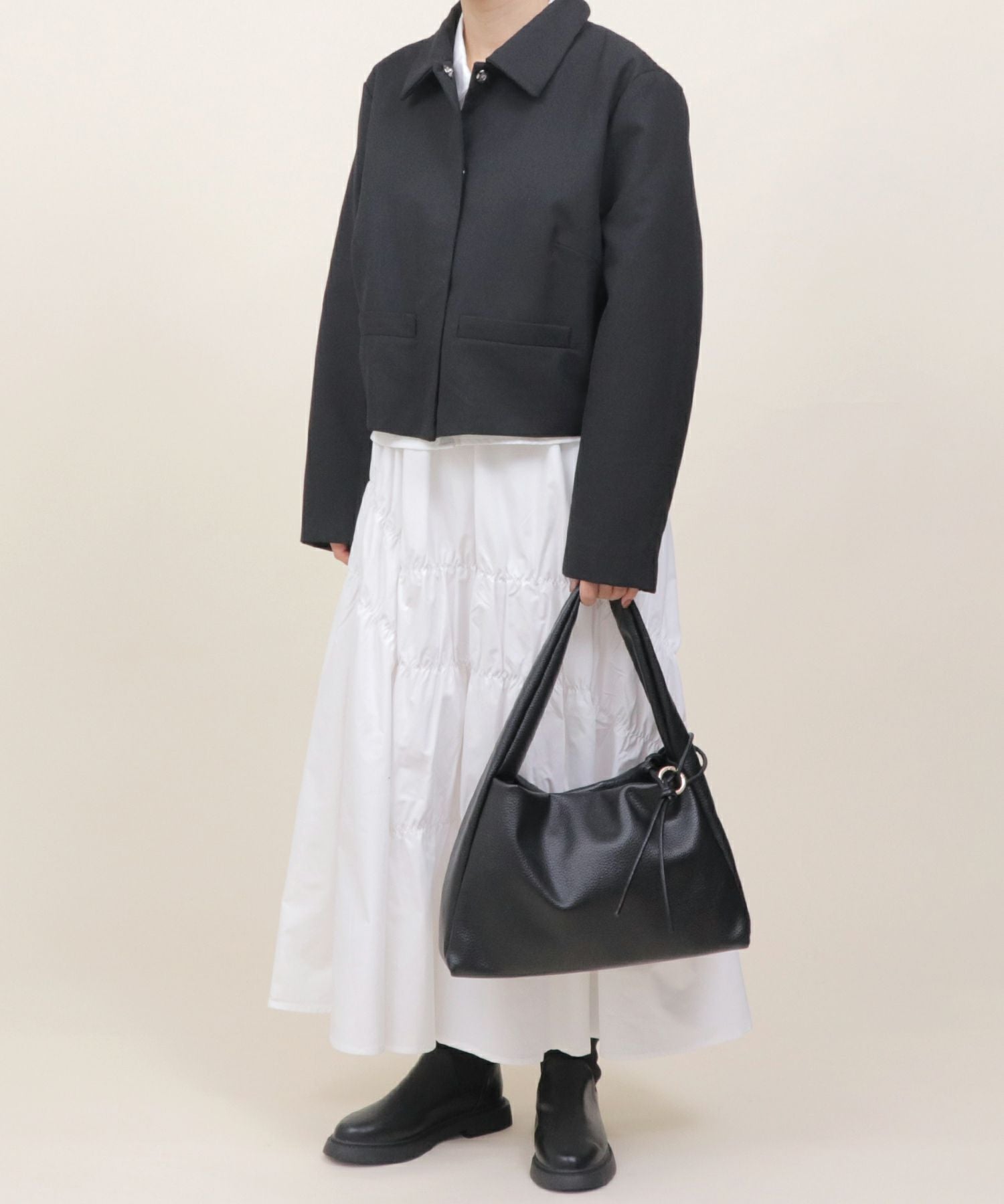 LA MARGE 】フェイクレザー ワンショルダー トートバッグ | トート